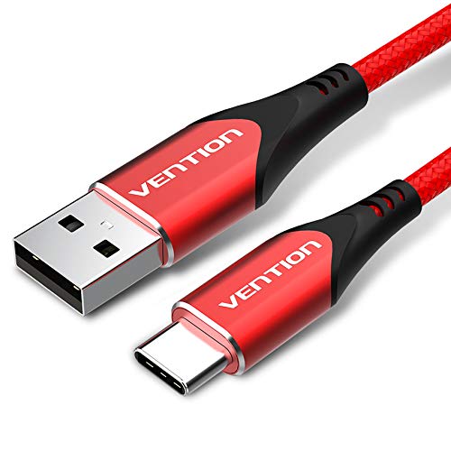 VENTION USB C Ladekabel Fast Charge 3A Schnellladekabel Typ C Ladekabel，USB Type C Kabel kompatibel mit für Note10/S20/S10/A80, Huawei P40/P30/P20, Xiaomi, Honor, Sony, LG etc(1,5m) - Rot von VENTION