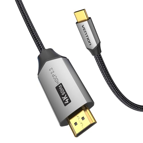 VENTION USB C auf HDMI Kable USB C HDMI 4K@60Hz UHD Kabel(Thunderbolt 3 kompatibel) Typ C zu HDMI für MacBook Air, MacBook, iPad Pro/Air, Samsung Galaxy (1,5m) von VENTION