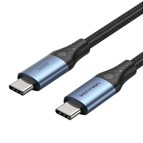VENTION USB C Kabel 240W USB C auf USBC Ladekabel 5A Schnellladekabel Kompatibel mit iPhone 15 Pro Max, M3 MacBook Pro/Air, Dell, HP, iPad Pro/Air 2024, Samsung Galaxy S24 Ultra, Steam Deck etc von VENTION
