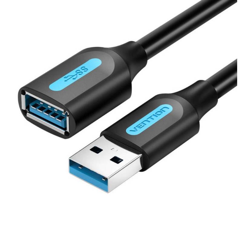 VENTION Verlängerungskabel USB 3.0 Stecker auf Buchse - USB-Kabel 1,5m Schwarz USB-Kabel von VENTION