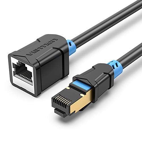 VENTION Verlängerungskabel für Ethernet Kabel，Cat6 Ethernet-Verlängerungskabel Netzwerkkabel geschirmt Netzwerk Jumper RJ45 Kabel Kompatibel mit Cat5 Cat5e Cat6 für Switches,Laptops, Router(0.5M) von VENTION