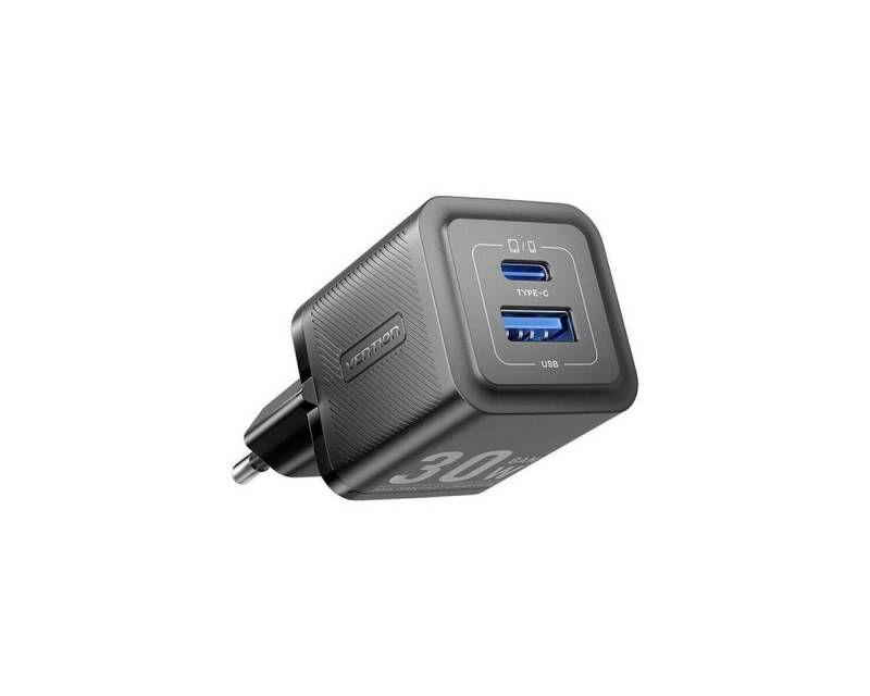 VENTION Wandladegerät 1x USB 1x USB-C 30W GaN Schnell-Ladegerät Smartphone-Ladegerät von VENTION