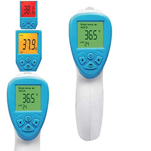 Deltasat Fieberthermometer kontaktlos x001 I Infrarot Thermometer mit 3 farbigem LCD-Display Fieberalarm & 2s-Sofortmessung I Stirnthermometer für Babys Kinder & Erwachsene I Fiebermessgerät Deltasat Fieberthermometer kontaktlos x001 I Infrarot Thermometer mit 3 farbigem LCD-Display Fieberalarm & 2s-Sofortmessung I Stirnthermometer für Babys Kinder & Erwachsene I Fiebermessgerät von VENTON