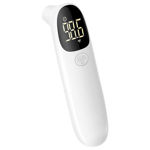 Deltasat Fieberthermometer kontaktlos xs002 I Infrarot Thermometer mit LED-Bildschirmanzeige Fieberalarm & 0,5s-Sofortmessung I Stirnthermometer für Babys Kinder & Erwachsene I Fiebermessgerät von VENTON