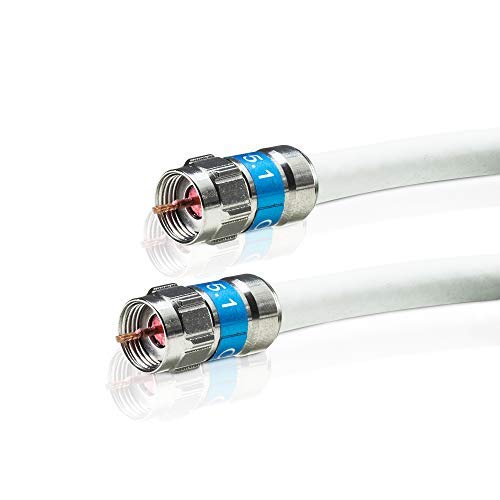 VENTON Sat Kabel Coaxial Kabel RG6Q-CCS 5 m I Antennenkabel 120 dB max. I 4fach geschirmter HQ digital HD 4K 3D Kupfer Innenleiter I Fernsehkabel Koaxkabel für DVB-S2 -C -T2 -BK Anlagen von VENTON