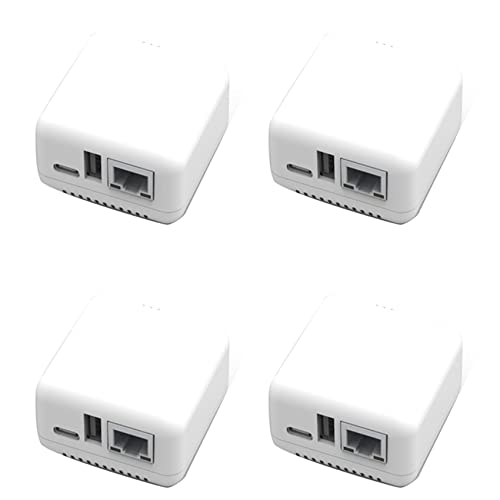 VENYAA 4X Mini NP330 Netzwerk USB 2.0 Druckserver (Netzwerkversion) von VENYAA