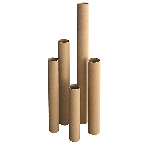 VEPATIM 3 Versandrohre Versandhülsen rund 63 x 640 mm braun ohne Deckel | Format A2 A1 von VEPATIM