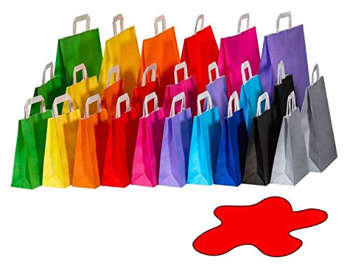 VEPATIM 50 Papiertragetaschen Papiertaschen Flachhenkel 18x8x22cm rot 70gr. VEPATIM 50 Papiertragetaschen Papiertaschen Flachhenkel 18x8x22cm rot 70gr. von VEPATIM