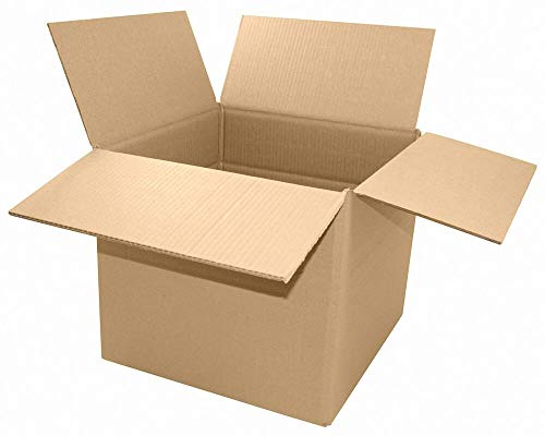 VEPATIM Faltkarton 400x400x(200)-350mm mit variabler Höhe 2-wellig braun von VEPATIM