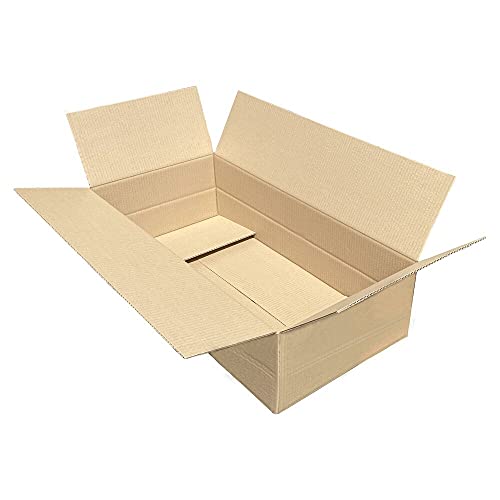 VEPATIM Faltkarton 800x400x(100)-210mm (Außenmaß) mit variabler Höhe 1-wellig Dickwelle von VEPATIM