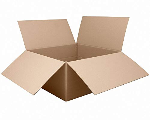 VEPATIM Faltkarton 850x850x(200)-400mm mit variabler Höhe 2-wellig braun von VEPATIM