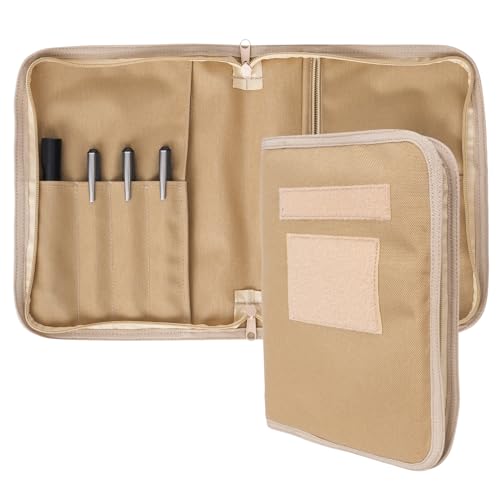 VEPKOIT Taktische Notizbuchhülle mit Reißverschluss für Ordner, OCP Binder Planer Tactical Portfolio Organizer und A5 Notebook Binder Cover, 7" x 9" wetterfeste Notebook-Abdeckung - Coyote von VEPKOIT
