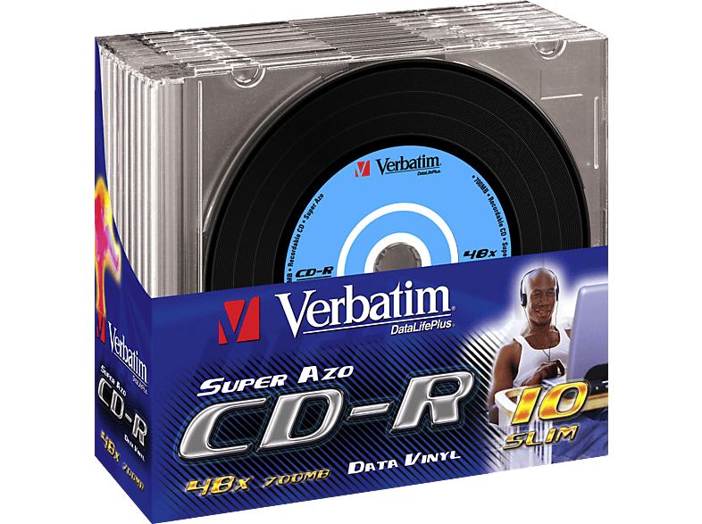 VERBATIM 43426 VINYL SLIM CD-R 700MB 52X Rohling von VERBATIM