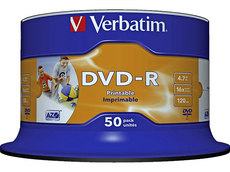 VERBATIM 43533 Printable Bedruckbar DVD-R 4,7GB 16X Rohling von VERBATIM