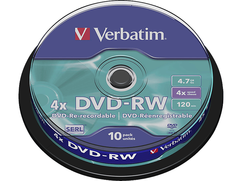 VERBATIM 43552 DVD-RW SERL Rohling von VERBATIM