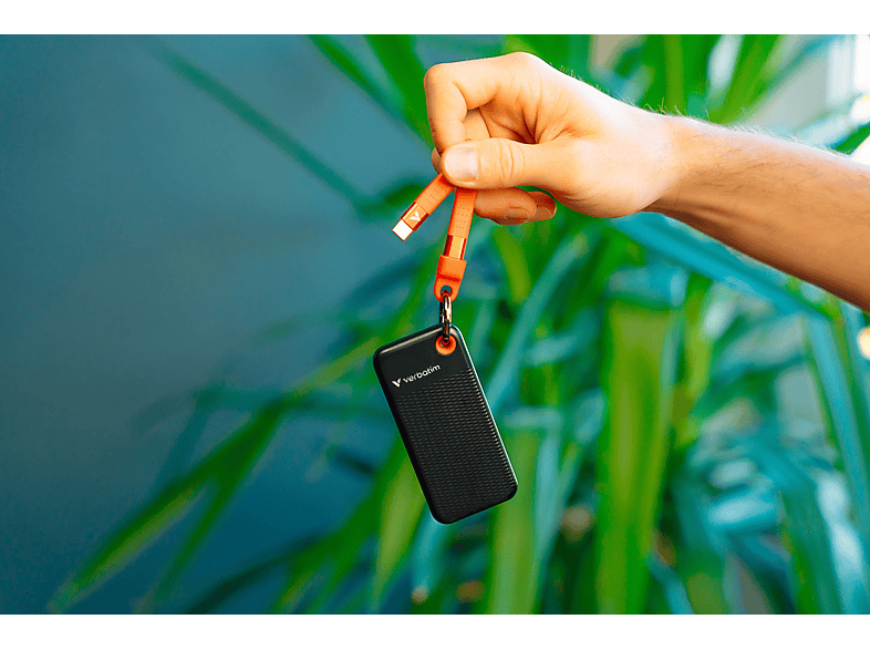 VERBATIM Pocket USB 3.2 Gen 2 Festplatte, 1 TB SSD, extern, Schwarz/Orange VERBATIM Pocket USB 3.2 Gen 2 Festplatte, 1 TB SSD, extern, Schwarz/Orange von VERBATIM