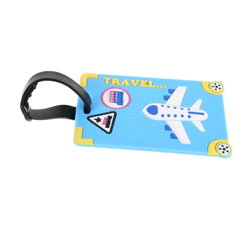 VERDANVERSE Kofferanhänger aus Silikon reiseaccessoires schlüsselanhanger Schlüsselanhänger Reisetaschenanhänger aus Leder Bunte Gepäck -Tags Gepäckanhänger süß Gepäckkennzeichen PVC Sky-blue von VERDANVERSE