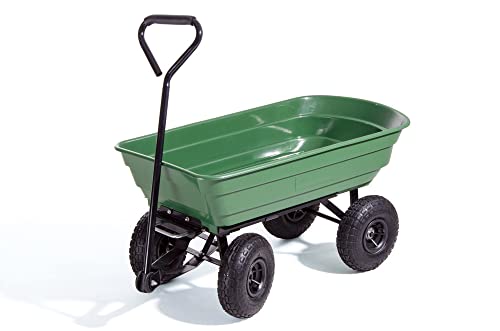 VERDELOOK Kippwagen, Tragkraft 250 kg, 110 x 100 x 53 cm, Grün von VERDELOOK