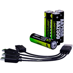 8 VERICO Akkus mit Ladegerät LoopEnergy AA2550 Mignon AA 1700 mAh von VERICO