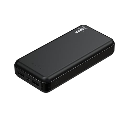 VERICO PowerBank Power Guard XL, 20.000 mAh, externer Akku, externes Ladegerät, Output 2 x USB-A, Input 1 x Micro-USB, 1 x USB-C, LiPo, schwarz (4PW-PLJBK1-NN) von VERICO