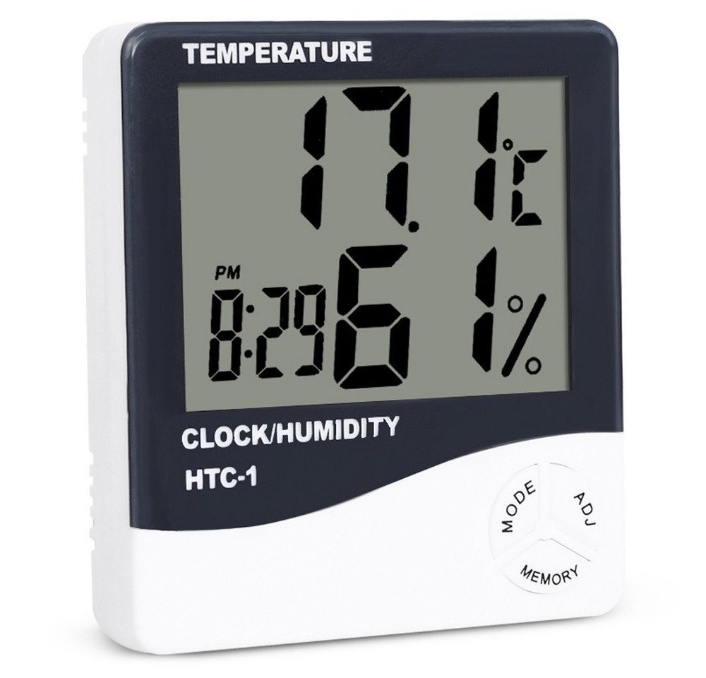 VERK GROUP Wetterstation Thermometer Hygrometer Temperatur Alarmfunktion Uhr Wetterstation von VERK GROUP