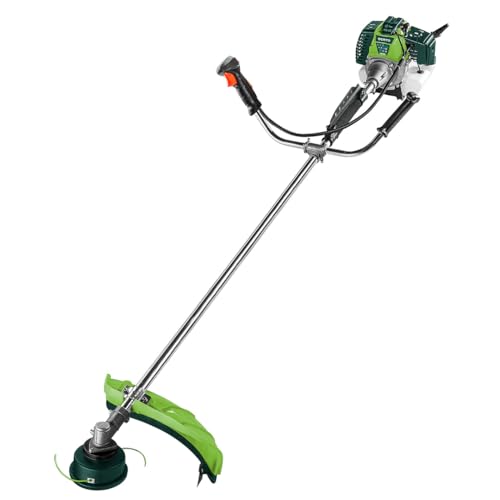 VERTO Motorsense Benzin 1.2kW Gartengerät mit großer Reichweite: Benzin-Strimmer und Freischneider Benzin-Heckenschere Benzin-Kettensäge Benzin-Rasentrimmer Schnittbreite 255/460 mm von VERTO