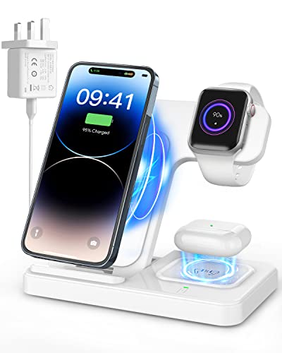 Wireless Charger, 3 in 1 Faltbare iph.one ladestation für iPho.ne,iWatch und AirP.ods von VESSTT