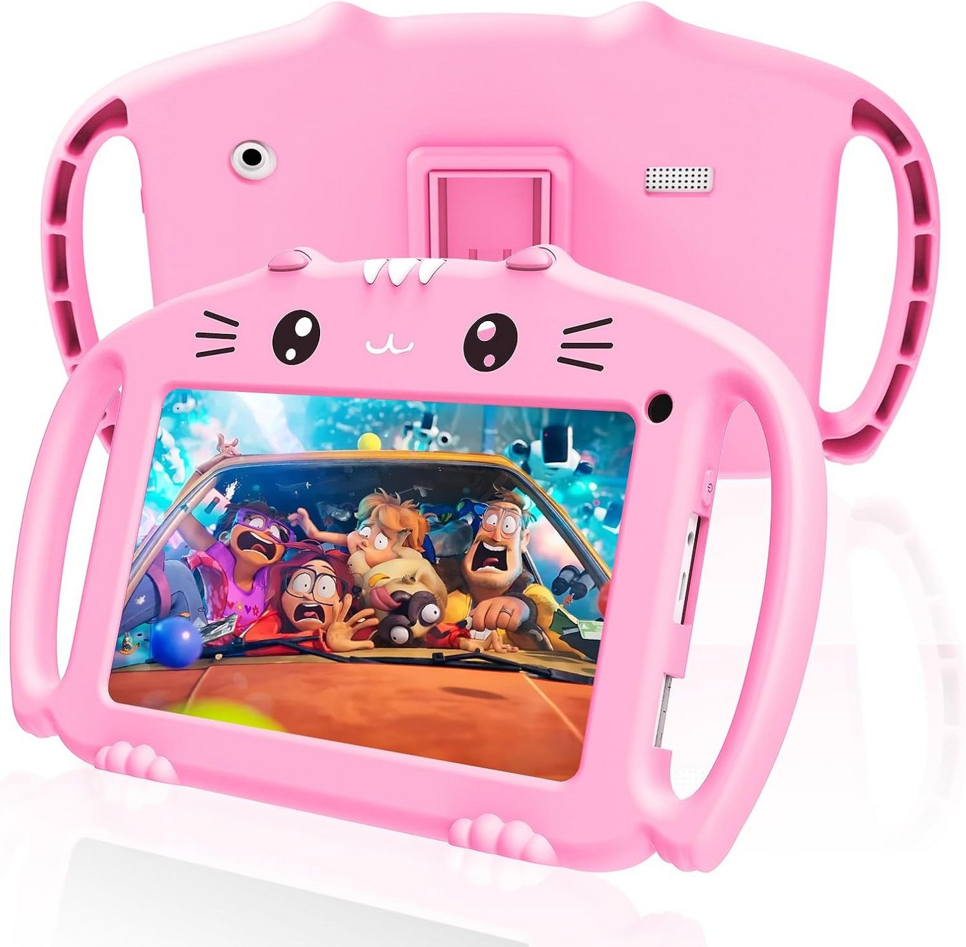VESWWE Kinder Tablet 7 Zoll Android Tablet für Kinder mit WiFi Tablet (7", 32 GB, Android, kindgerechte Hülle Kindertablet von 3 bis 12 Jahren Mädchen Junge Rosa) von VESWWE