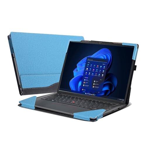 VEVOOD Laptop-Hülle für Lenovo Yoga Slim 7 Pro 14IHU5 & für Samsung Galaxy Book 3 Pro NP940XFG 14 Zoll Book 3 [Keine Anderen Modelle], PU-Leder, All-Inclusive-Schutzhülle, Hartschalen-Hülle (14-Sky von VEVOOD