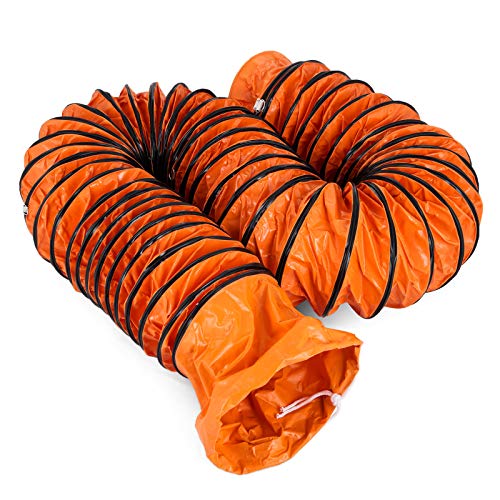 Mophorn PVC-Schlauch 32FT / 10m Länge Warmluftschlauch Belüftungsschlauch Flexible Lüftungsschläuche Starkes Vinylmaterial 12 Zoll 300 mm Durchmesser Orangee Passend für Bauventilator von VEVOR