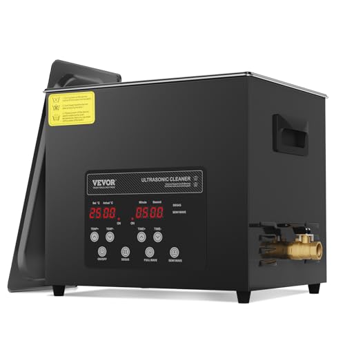 VEVOR 10 L Ultraschallreiniger 240 W digitales Ultraschallreinigungsgerät mit Schonmodus & verbesserter Entgasung, 40 kHz industrieller Schmuckreiniger mit Heizung & Timer, für Brillen Uhren Schwarz von VEVOR