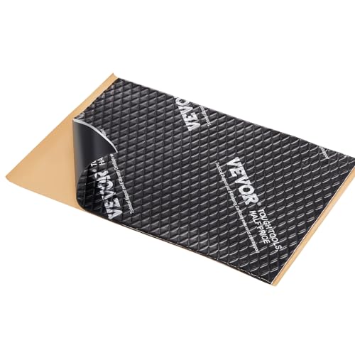 VEVOR 10er-Set Dämmmatte Auto 0,9m² Antidröhnmatte 368,3x254mm Fahrzeugdämmung 80mil (2mm) Stärke Aluminium-Folie Schallschutzmatte Hitzebeständig Lärmschutz Akustikdämmung Geräuschdämmung von VEVOR