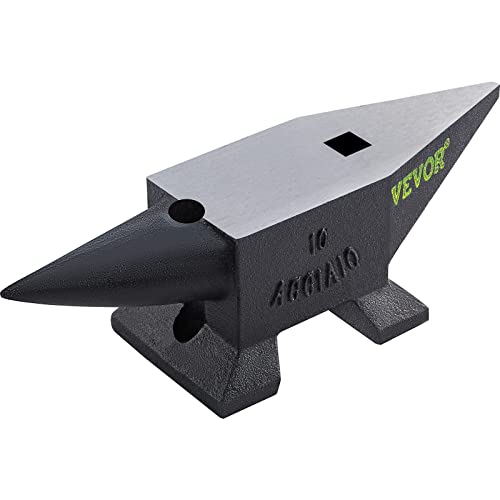 VEVOR 10kg Schmiedeamboss 55HRC Stahl Schmiede Werkzeug 35, 3x11, 3x16cm Amboss mit einer Arbeitsfläche von 355x110mm, Abflachen Schmieden und Formen Metall, Cast Iron Anvil 22 LBS, Schwarz & Grau von VEVOR