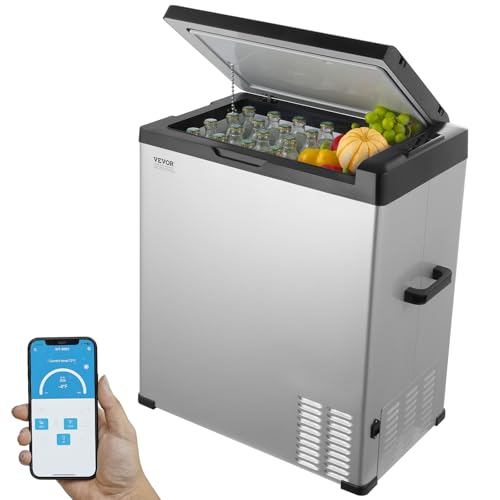 VEVOR 12 V Autokühlschrank, tragbarer 70 L Einzelzonen-Gefrierschrank, einstellbarer Bereich von -20~20 ℃, 12/24 V DC / 100-240 V AC-Kompressorkühler für Outdoor, Camping, Wohnmobil VEVOR 12 V Autokühlschrank, tragbarer 70 L Einzelzonen-Gefrierschrank, einstellbarer Bereich von -20~20 ℃, 12/24 V DC / 100-240 V AC-Kompressorkühler für Outdoor, Camping, Wohnmobil von VEVOR