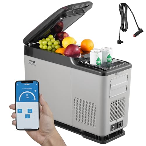 VEVOR 12-Volt-Kühlschrank Kühlbox für die Armlehne des Autos, tragbarer Gefrierschrank mit einer Zone, 15 L, einstellbarer Bereich von -20 °C bis 20 °C, 12/24 V Gleichstrom und 100–240 V Wechselstrom VEVOR 12-Volt-Kühlschrank Kühlbox für die Armlehne des Autos, tragbarer Gefrierschrank mit einer Zone, 15 L, einstellbarer Bereich von -20 °C bis 20 °C, 12/24 V Gleichstrom und 100–240 V Wechselstrom von VEVOR