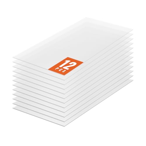 VEVOR 12er-Set Gewächshausplatten aus Polycarbonat, 1210 x 605 x 6 mm Stegplatten, wasserdichte UV-geschützte gewellte Hohlkammerplatten, schlagfeste, transparente Dachplatten für Gewächshaus/Garten von VEVOR