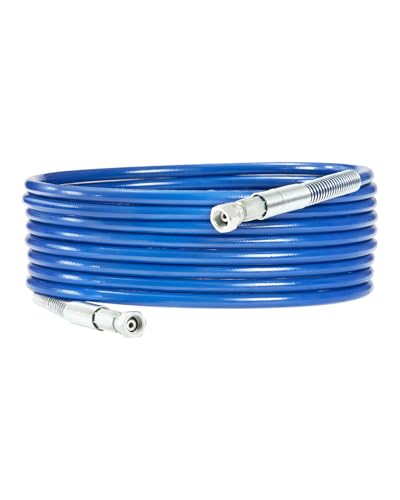 VEVOR 15,2 m Airless-Farbspritzschlauch, 1/4 Zoll Airless-Farbspritzschlauch, 4350 PSI flexibler Airless-Spritzschlauch, mehrschichtiger verstärkter Stahldrahtgeflechtschlauch für Farbspritzgerät von VEVOR