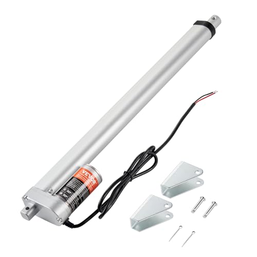 VEVOR 1500N Linear Actuator DC 12V Linearantrieb IP54 Elektrischer Linearmotor 400mm Hublänge Geräuschpegel ≤60dB Elektrische Türöffner 5mm/s Fahrgeschwindigkeit Lineartechnik Verstellantrieb von VEVOR