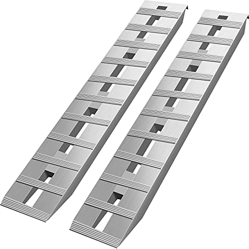 VEVOR 1520 x 305 mm Aluminiumrampen 2 Stk. ATV-Rampen Laderampen 6000 lbs / 2722 kg Kapazität Bis zu 16 Zoll / 406 mm Ladehöhe von VEVOR