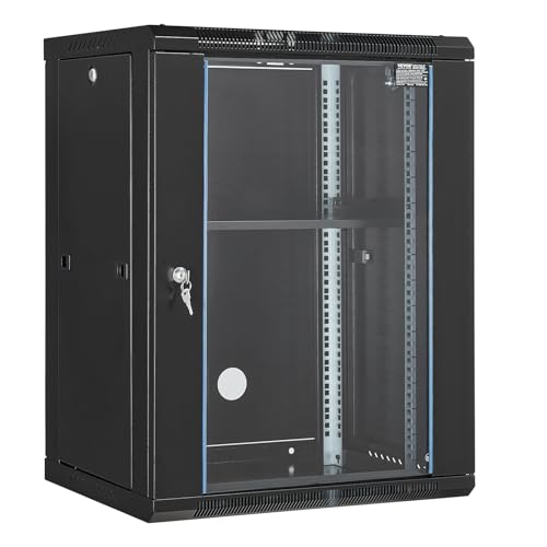 VEVOR 15U Netzwerkschrank zur Wandmontage, Server-Rack-Gehäuse mit Verriegelung aus gehärtetem Glas, Tür und Seitenwände, für 19-Zoll-IT-Geräte, A/V-Geräte, 227 kg max. Bodenbelastbarkeit VEVOR 15U Netzwerkschrank zur Wandmontage, Server-Rack-Gehäuse mit Verriegelung aus gehärtetem Glas, Tür und Seitenwände, für 19-Zoll-IT-Geräte, A/V-Geräte, 227 kg max. Bodenbelastbarkeit von VEVOR