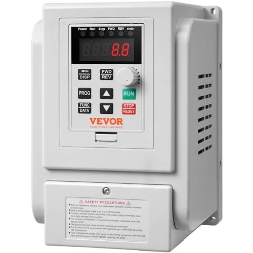 VEVOR 2,2kW 10A 3PS Frequenzumrichter VFD AC 220–240V Frequenzregler Drehzahlregler Frequenzwandler Wechselrichtermotor VFD Inverter Variable Frequency Driver inkl. 20cm Steuerkabel von VEVOR