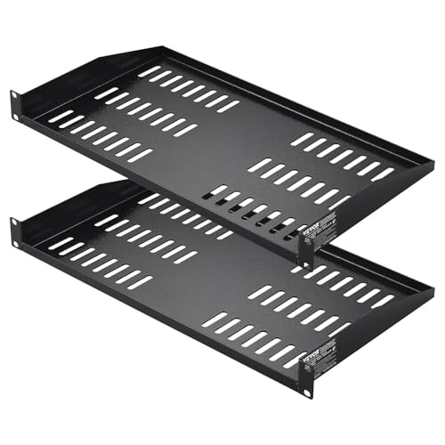 VEVOR 2er-Set 1U Fachboden für Netzwerkschrank, 254 mm Tiefe, 22,68 kg Tragfähigkeit, Server-Rack Ablage, Kohlenstoffstahl, Gute Luftzirkulation für 482,6 mm Netzwerkschrank oder Geräte-Rack VEVOR 2er-Set 1U Fachboden für Netzwerkschrank, 254 mm Tiefe, 22,68 kg Tragfähigkeit, Server-Rack Ablage, Kohlenstoffstahl, Gute Luftzirkulation für 482,6 mm Netzwerkschrank oder Geräte-Rack von VEVOR