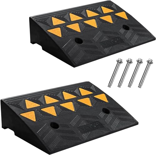 VEVOR 2xSchwellenrampe Vollgummi Türschwellenrampe Max. Tragfähigkeit bis zu 15Tonnen Bordsteinrampe 48,3x33x12,7cm Rollstuhlrampe Auffahrrampe Gummirampe Ideal für unebenen Boden Bordsteinkanten VEVOR 2xSchwellenrampe Vollgummi Türschwellenrampe Max. Tragfähigkeit bis zu 15Tonnen Bordsteinrampe 48,3x33x12,7cm Rollstuhlrampe Auffahrrampe Gummirampe Ideal für unebenen Boden Bordsteinkanten von VEVOR
