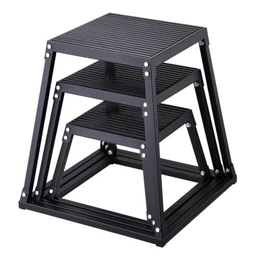 VEVOR 3-teilige Plyometrische Sprungboxen, 305/458/609 mm Plyometric Box Schwarz, Rutschfestes Fitness-Übungs-Step-Up-Box-Set für Heim-Fitness-Training, Konditions-Krafttraining, Jump Training Tragbar VEVOR 3-teilige Plyometrische Sprungboxen, 305/458/609 mm Plyometric Box Schwarz, Rutschfestes Fitness-Übungs-Step-Up-Box-Set für Heim-Fitness-Training, Konditions-Krafttraining, Jump Training Tragbar von VEVOR