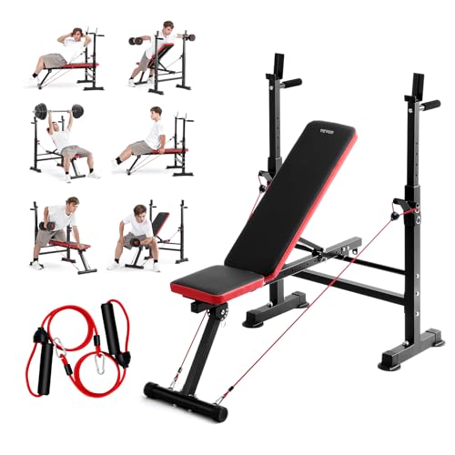 VEVOR 6 in 1 Hantelbank-Set verstellbare Trainingsbankpresse Trainingsbank mit Ständer 272 kg belastbar, Sit-up-Bank für Krafttraining im Heim-Fitnessstudio, zusammenklappbares Hanteln-Set schwarz VEVOR 6 in 1 Hantelbank-Set verstellbare Trainingsbankpresse Trainingsbank mit Ständer 272 kg belastbar, Sit-up-Bank für Krafttraining im Heim-Fitnessstudio, zusammenklappbares Hanteln-Set schwarz von VEVOR