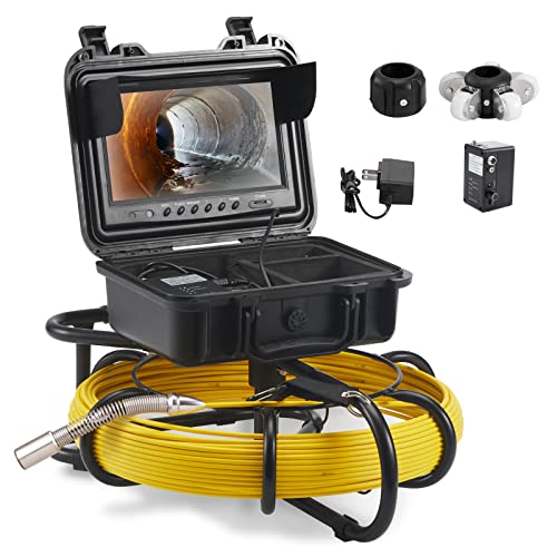 VEVOR 9"Inspektionskamera 50m Rohrkamera 1 Megapixel Kanalkamera 720P Endoskop-Kamera 12V 4500mAh Lithium-Akku 6Stunden Rohrinspektionskamera IP68 Für Abwasserkanäle Abwassersysteme Abflüsse VEVOR 9"Inspektionskamera 50m Rohrkamera 1 Megapixel Kanalkamera 720P Endoskop-Kamera 12V 4500mAh Lithium-Akku 6Stunden Rohrinspektionskamera IP68 Für Abwasserkanäle Abwassersysteme Abflüsse von VEVOR