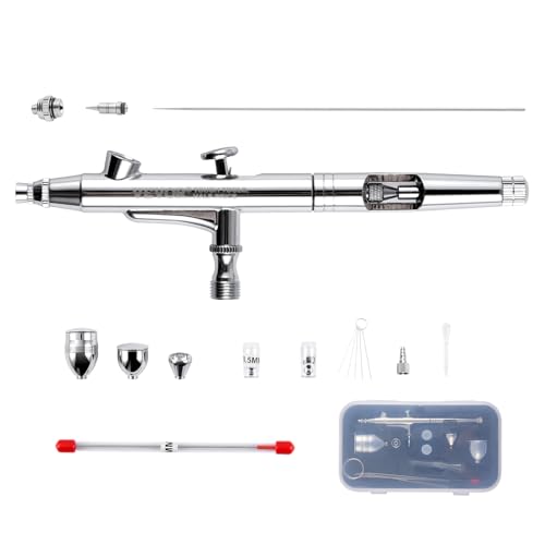 VEVOR PQTZ01 Airbrush Kit, Silber, 158 x 45 x 12 mm von VEVOR