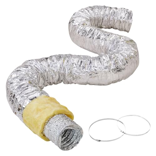 VEVOR Aluflexschlauch 7620mm lang Lüftungsschlauch Φ158mm Alu Flexrohr Luftkanal VEVOR Aluflexschlauch 7620mm lang Lüftungsschlauch Φ158mm Alu Flexrohr Luftkanal von VEVOR
