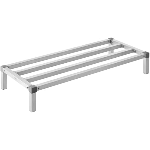 VEVOR Aluminium-Stauregal, 48 x 20 Zoll kommerzielles Bodenregal für Lebensmittel, 8 Zoll über dem Boden, 1000 lbs Tragkraft, komplett verschweißtes Aluminium-Lagerregal VEVOR Aluminium-Stauregal, 48 x 20 Zoll kommerzielles Bodenregal für Lebensmittel, 8 Zoll über dem Boden, 1000 lbs Tragkraft, komplett verschweißtes Aluminium-Lagerregal von VEVOR