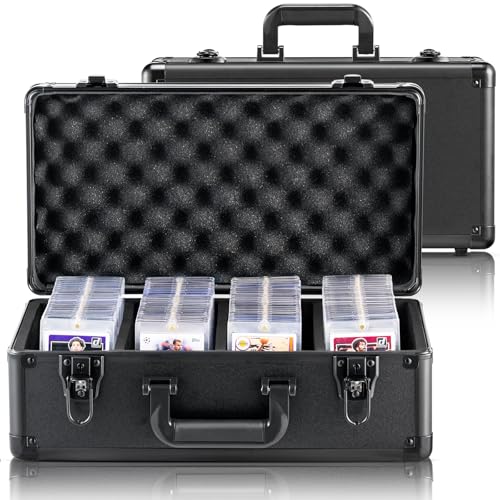 VEVOR Aufbewahrungsbox, 4 Fächer, Tragetasche für Sportkarten mit Schaumstoffteilern und Schlüsselschloss, für 96 PSA-Karten, 68 BGS-Karten, 76 SGC-Karten, 348 Top Loader oder 999+ lose Karten VEVOR Aufbewahrungsbox, 4 Fächer, Tragetasche für Sportkarten mit Schaumstoffteilern und Schlüsselschloss, für 96 PSA-Karten, 68 BGS-Karten, 76 SGC-Karten, 348 Top Loader oder 999+ lose Karten von VEVOR